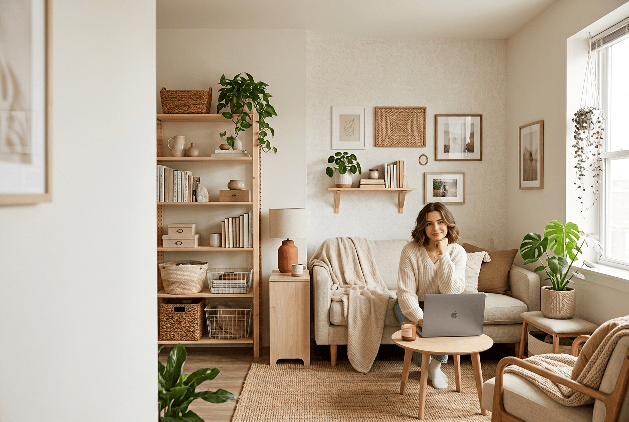 Small space apartment styled by Olivia Hart