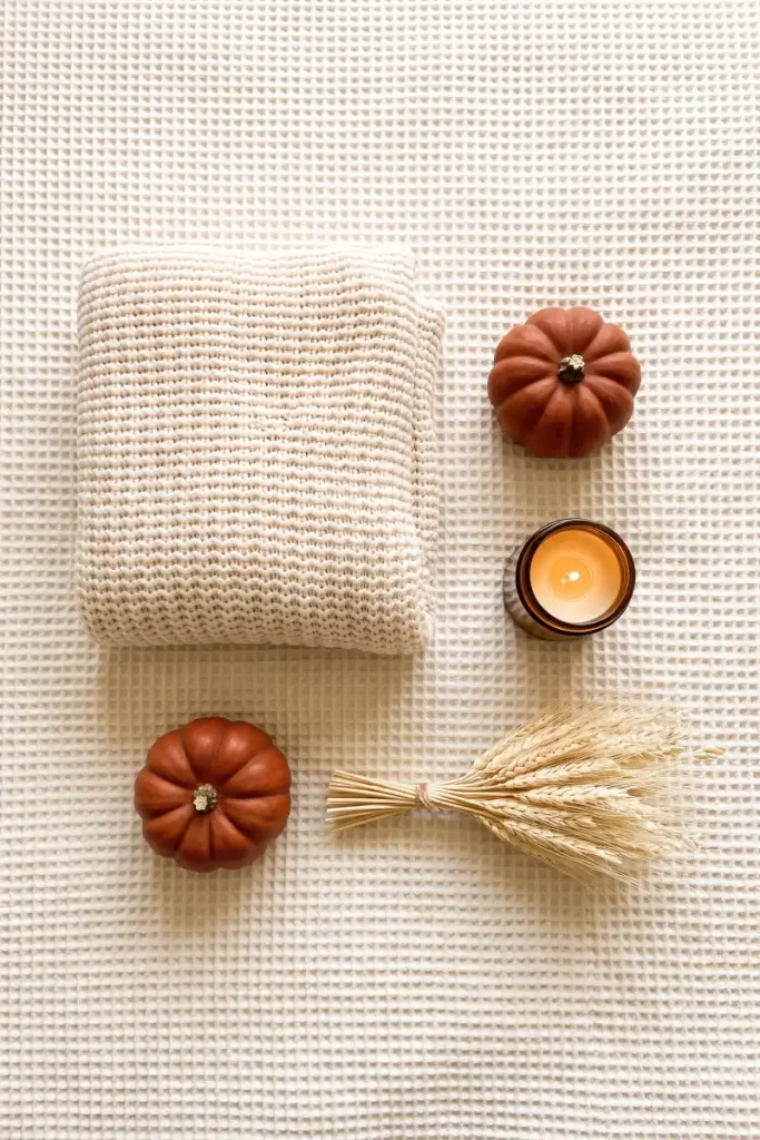 Pick Two Fall Colors Before You Walk Into the Store — dollar store fall decor idea for a small apartment